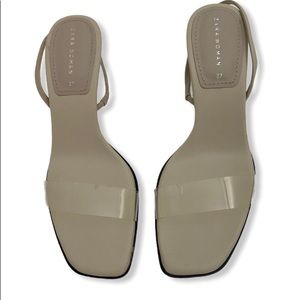 Zara clear strap sling back heels size 7